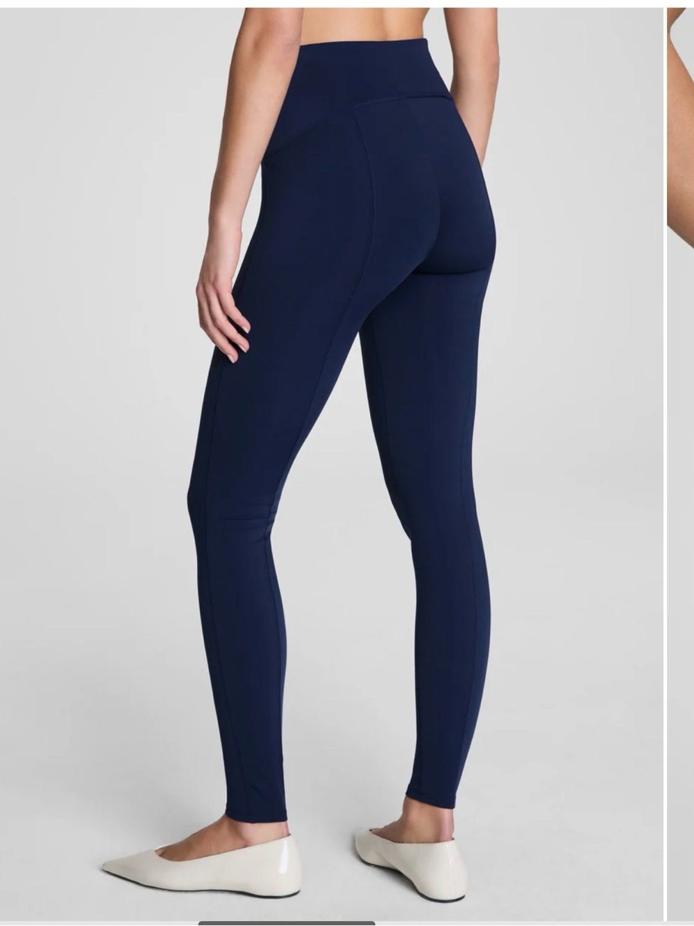 SPANX Navy High-Waist Scuba Leggings